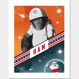 Ham, First chimp in space, USA, 1961 Posters and Art